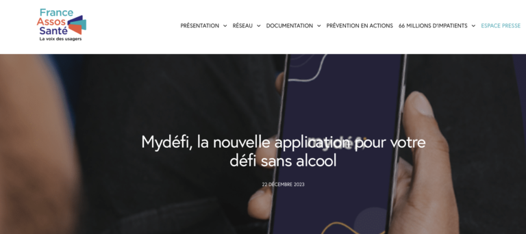 Lire la suite à propos de l’article Présentation de l’app MyDéfi par France Assos Santé